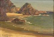 Rocky Shore, oil painting by Lionel Walden, Lionel Walden